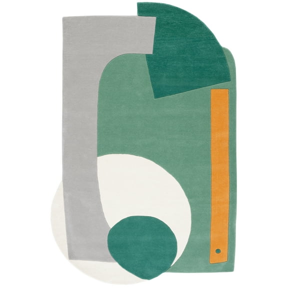 SAFAVIEH Fifth Avenue Delbert Abstract Area Rug, Green/Ivory, 5' x 8'