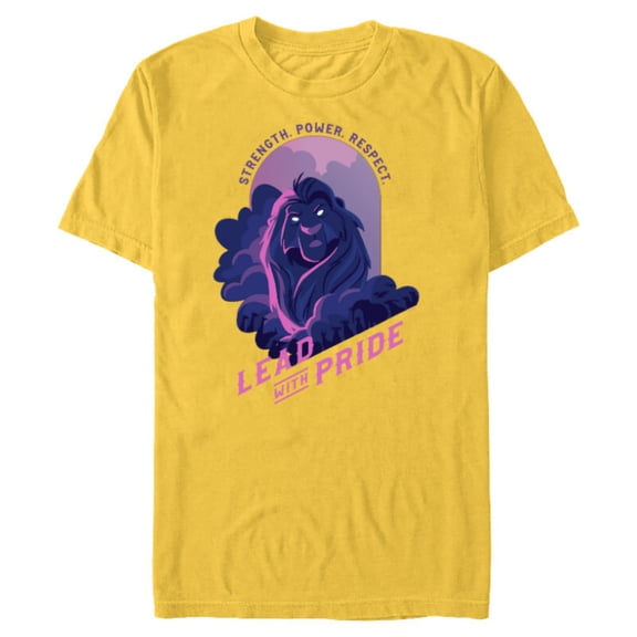 Disney The Lion King 30th Anniversary Lead with Pride Mufasa - Short Sleeve Blended T-Shirt for Adults - Customized-Yellow