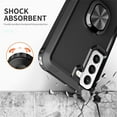 thumbnail image 6 of Nalacover For Samsung Galaxy S21 FE Slim Case,Luxury Hybrid Hard PC and TPU Rugged Bumper 3-In-1 Rotatable Magnetic Ring Kickstand Four Corner Guard Shockproof Anti-Scratch Back Phone Cover.Black, 6 of 7