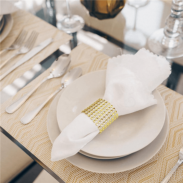 Gold self adhesive napkin best sale bands