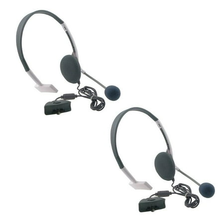 Xbox 360 Headset with Mic Xbox 360 Headphone (2-Pack) by Insten 2 x Live White Headset Headphone +Mic For Microsoft Xbox 360 Gaming Wireless Controller
