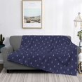 thumbnail image 2 of Yiaed Anchors Heart Blue Print Blanket Throw Blanket Soft Cozy Flannel Blanket for Home Bed Sofa Couch Chair-50"x40", 2 of 6