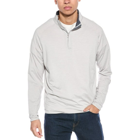 Peter Millar mens Quarter Zip Knitwear, m, Grey