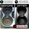 thumbnail image 4 of CupHolderHero for Chevy Silverado 1500 and GMC Sierra Accessories 2019-2022 Interior Cup Holder Inserts, Center Console Liner Mats, Door Pocket 24-pc Set (Crew Cab with Bucket Seats) (Solid Black), 4 of 5