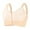 Beige, variant on Women's Front Buckle 36 52 Adjustable Shoulder Straps Large Size Printed Non Wired Oversized Bra