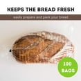 thumbnail image 5 of FUNSTITUTION Clear Plastic Bags Reusable Bread Storage with Twist Ties 100 Pack, 5 of 7