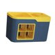 thumbnail image 1 of Caja de condimentos, accesorios, soporte para cuchillos de gran capacidad para condimentos de mesa y cocina azul amarillo 4 rejillas, 1 of 9