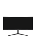thumbnail image 3 of onn. 34" WQHD (3440 x 1440p) 200Hz Bezel-Less Gaming Monitor, Curved 1500R, 1ms, with 1.85m HDMI & DP Cable, SPK, Black, 3 of 8