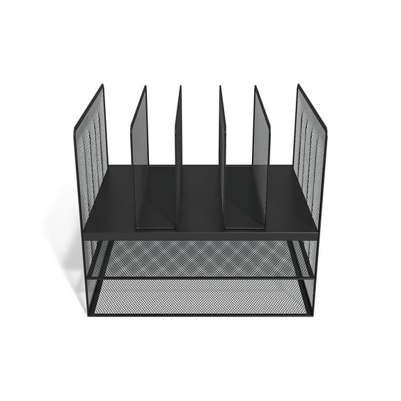 Staples TRU RED 7 Compartment Wire Mesh File Organizer Matte Black  2/Pack TR57537-CCVS