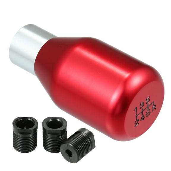 Unique Bargains 6 Speed Universal Car Auto Gear Shift Knob Stick Shifter Handle Car Interior Shift Knob Red