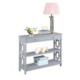 thumbnail image 3 of Pemberly Row Contemporary One-Drawer Console Table in Gray Wood Finish, 3 of 7