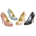 thumbnail image 2 of Tori 4.5" Decorative Fabric Peep-Toe Shoe, 2 of 2