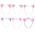 thumbnail image 1 of 6 piezas de orejas de gato para el pelo, diadema para niñas, bandas para el cabello, decoraciones para fiestas, diadema, 1 of 7