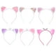 thumbnail image 1 of Diadema con orejas de gato (6 unidades) para niñas, ideal para fiestas y decoración., 1 of 7