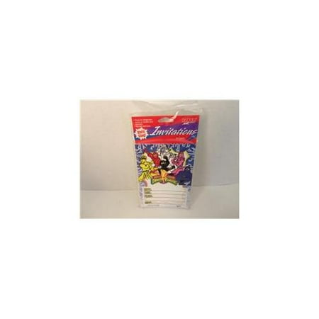 Bulk Buys Invitations, Power Rangers - 8ct - Case of 240