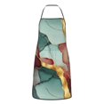 thumbnail image 3 of Anti-Fouling Belt Pocket Elasticated Apron - Non-Slippery Non-Fading Non-Shrinking Non-Crinkly Water-Repellent Deep Reddish-Brown Green Golden Marble, 3 of 8