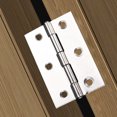 thumbnail image 5 of Bisagra a tope plegable de metal grueso de 6 piezas para armario de puerta de gabinete, plateada, 5 of 5