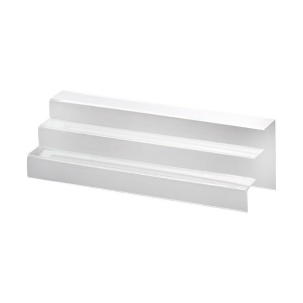 Estante de exhibición de acrílico, estante decorativo, moderno, transparente, portátil, para joyería, para manualidades. 3 niveles
