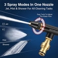 thumbnail image 4 of Heavy Duty Adjustable Twist Hose Nozzle Jet Sweeper Nozzle, 2026 New Upgrade-Home High-Pressure Car Wash Water Gun, High Pressure Water Sprayer with Nozzle & Hose (black), 4 of 7