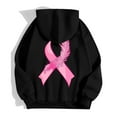 thumbnail image 6 of Women's Cancer Hoodies with Zipper Pink Ribbon Print Long Sleeve Crewneck Sweatshirts Spring Casual Jackets, 6 of 6