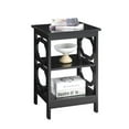 thumbnail image 2 of Home Square Omega Square End Table in Black Wood Finish - Set of 2, 2 of 3