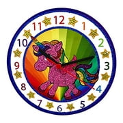 Make Your Own Clock Kit - Unicorn Gifts for Girls and Boys - Toys Unicorn Arts and Crafts for Girls and Boys - Paint by Numbers Diamond Painting Kits for Kids - Kids Crafts and Art Sets (Bilingual)