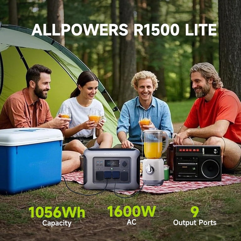 ALLPOWERS R1500 LITE Portable Power Station, 1056Wh LFP Battery