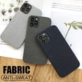 thumbnail image 2 of Funda trasera suave de telas de lujo para iPhone 13 12 11 Pro max funda de tela de algodón para iPhone X XR XS Max 8 7 6 6S Plus Coque Tan Jianjun unisex, 2 of 2