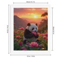 thumbnail image 2 of Paint by Numbers Kit for Adults, Panda Sunset Flower Field Paint by Numbers, Easy Paint by Numbers Kit for Adults Beginner, DIY Adult Paint by Number Kits on Canvas, 12x16in Home Decor, 2 of 7