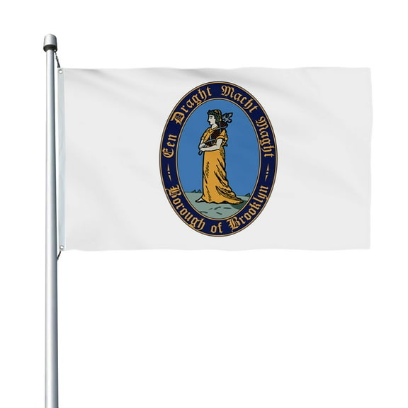 Aihccy Brooklyn, New York Flag with Brass Grommets Size - 3x5Ft