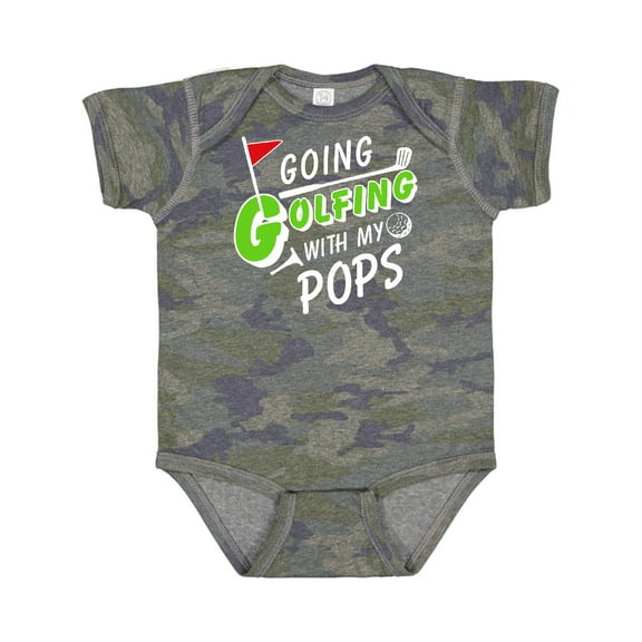 Inktastic Going Golfing with My Pops Kids Golf Boys or Girls Baby Bodysuit