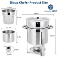 thumbnail image 2 of Ensemble Professionnel de Réchauds à Soupe en Acier Inoxydable – 11 Qt de Qualité Commerciale, Casseroles Rondes avec Couvercles Cranté et Porte-Carburant – Réchauds Alimentaires Robustes pour Buffets, Traiteur, Banquets – Ensemble de 4 (4 Pcs), 2 of 7