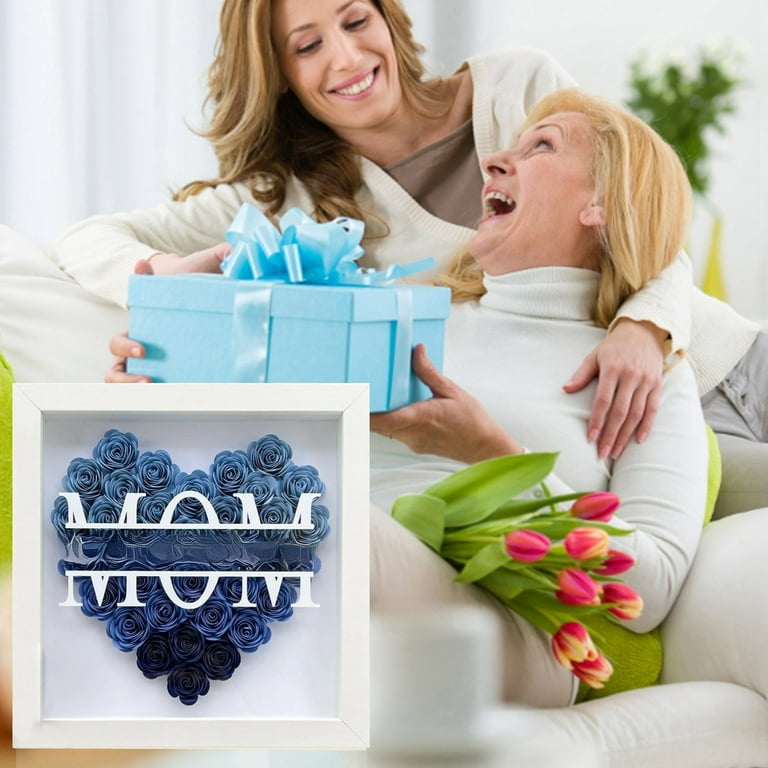 Custom Mom Flower Shadow Art – Unique Commemorative Picture Frame