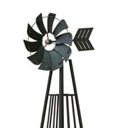 Panacea 72 In. Metal Garden Obelisk Outdoor Trellis, Decorative Windmill for Climbing Plants, Vines, and Flowers