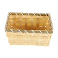 thumbnail image 5 of Food Serving Basket Bread Basket Snacks Egg Sundries Multipurpose Storage Basket Bamboo Storage Bin for Countertops Office Bathroom Cabinets 19cmx19cmx7cm, 5 of 9