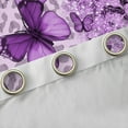 thumbnail image 4 of jejeloiu Leopard Cheetah Pattern Curtains and Drapes,Purple Glitter Print Black Out Curtains,Beauty Butterfly Butterflies Curtains Pack of 2 (52x63 Each) For Boys Girls,Luxury Bedroom Decor, 4 of 6