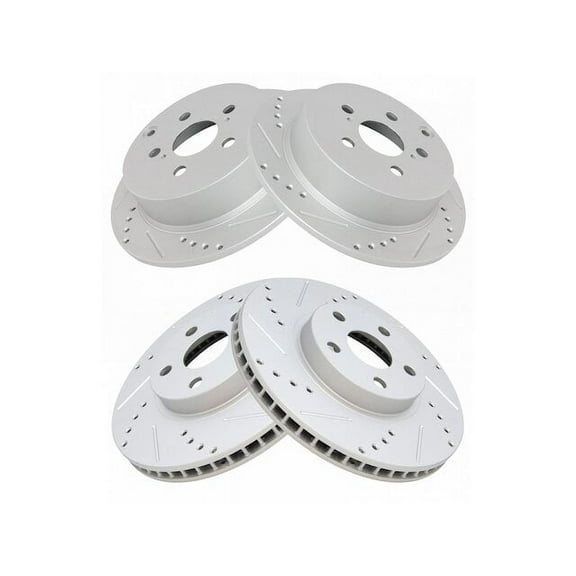 Brake Pad and Rotor Kit 4 Piece - Compatible with 2005 - 2010 Scion tC 2006 2007 2008 2009