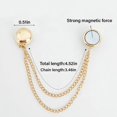 thumbnail image 3 of 4 Pack Multi-Function Magnetic Clothing Clips, Magnetic Strength Buttons Powerful Hijab Magnets Chain Multi-Purpose Pinless Brooch for Cardigan Shawl Clothing Accessories Cuff Hem, 3 of 8