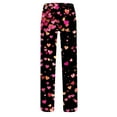 thumbnail image 5 of Valentines Day Pajama Pants For Women Trendy Heart Printed Loose Pants Wide Leg Comfy Soft Plus Size Sleeping Pants Multicolor XXXL, 5 of 6