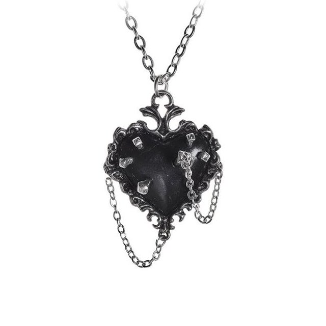 Alchemy Gothic P855 Pendentif Cœur Sorcière