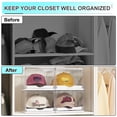 thumbnail image 4 of Sindcom 2 Pack Hat Organizer for Baseball Caps, Clear Hat Holder Box with Drawer, Large Hat Storage with Sliding Tray, Stackable Rack Display Case with Magnetic Door, Each Holds 12 Hats, 4 of 9