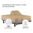 thumbnail image 4 of Gexandy 28" Cal King Split Top Head Sheet Set 1800 Threads Top Sheet for Adjustable Bed 4 Piece Sheet Set 18" Deep Pocket for Sleep Number Bed - Beige, 4 of 8
