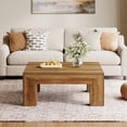 thumbnail image 4 of Tribesigns Table Basse Carrée de 39,4 Pouces avec Pieds Robustes, Grande Table Centrale de Style Farmhouse pour Salon, Brun Rustique, 4 of 7