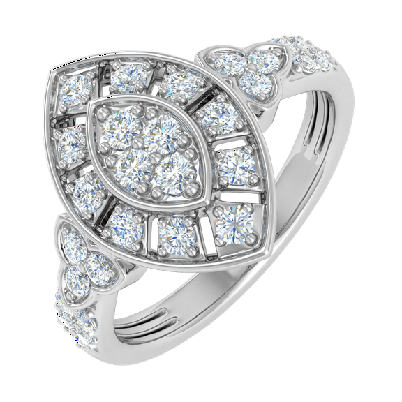 1/2 Carat Diamond Ring Band in 10K White Gold (Ring Size 6.75)