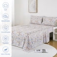 thumbnail image 3 of Floral Queen Sheets Soft Breathable Microfiber Vintage Printed Bed Sheet Set Deep Pocket Fitted Sheet Included Flower Pattern, 3 of 7