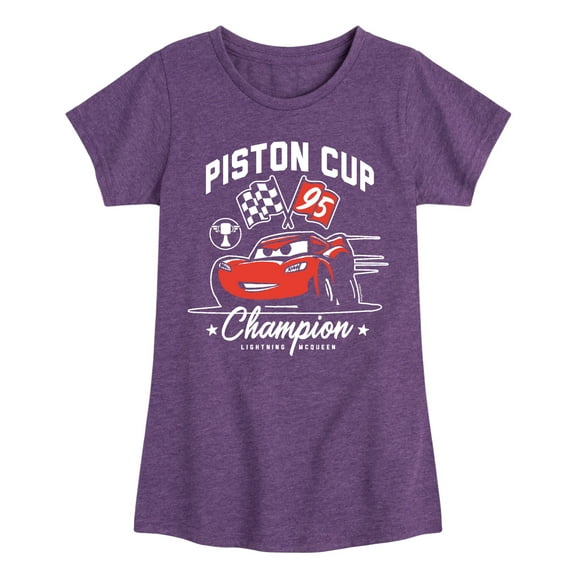 Disney's Cars - Piston Cup Champion McQueen - Toddler And Youth Girls Short Sleeve Graphic T-Shirt