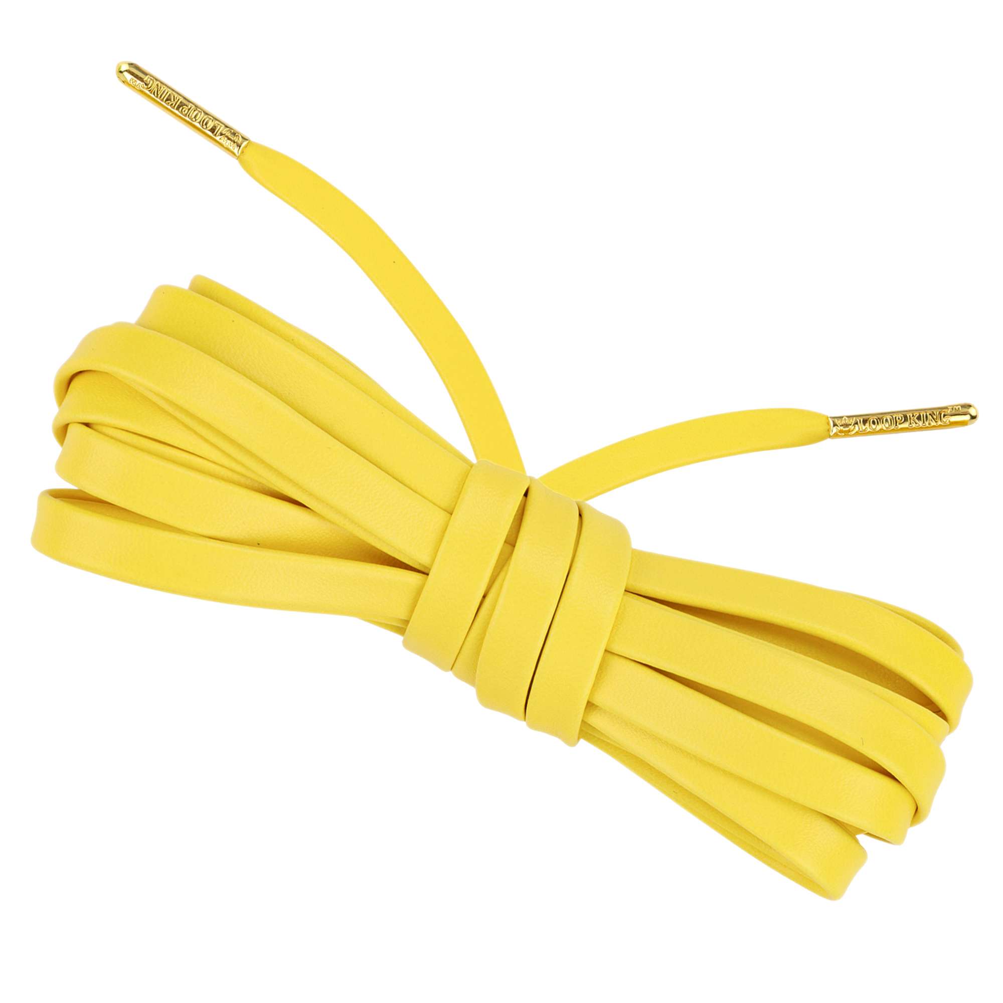 Loop King Laces Leather Shoe Laces with Metal Aglet Tips for Men Women