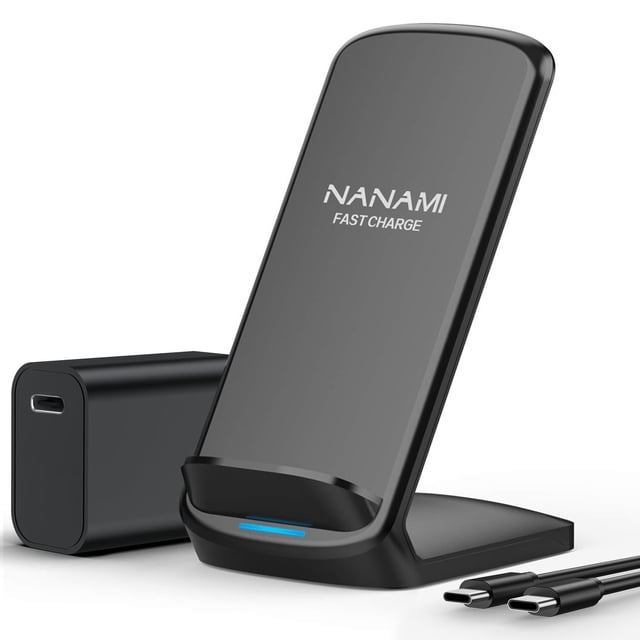 Cargador inalámbrico NANAMI Fast Charging Stand para iPhone y Samsung