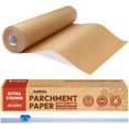 thumbnail image 1 of Katbite Rouleau de Papier Parchemin Non Blanchi, 15 Po x 210 Pi, 260 Pi2 Papier Cuisson, Papier Parchemin Brun pour Cuisson, Friteuse à Air Chaud, Cuisson à la Vapeur, Pain, Biscuits, 1 of 8