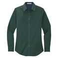 thumbnail image 5 of Yellow Rooster Womens Long Sleeve Easy Care Shirt Dark Green/Navy M, 5 of 6